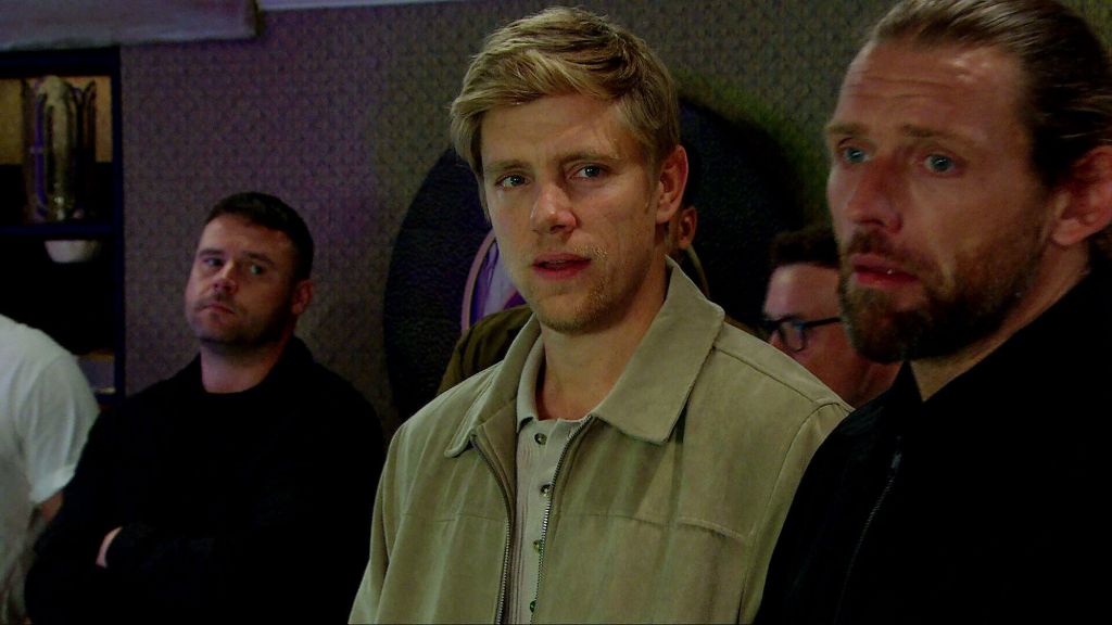 Emmerdale spoiler preview image - Aaron, Robert and Kev - Airing 18 Nov