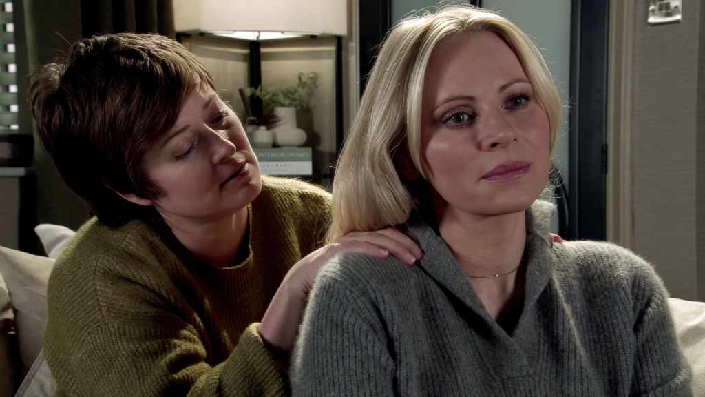 Becky and Lisa in Corrie - Christmas Eve