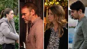 April, Ray, Charity and Mack in Emmerdale