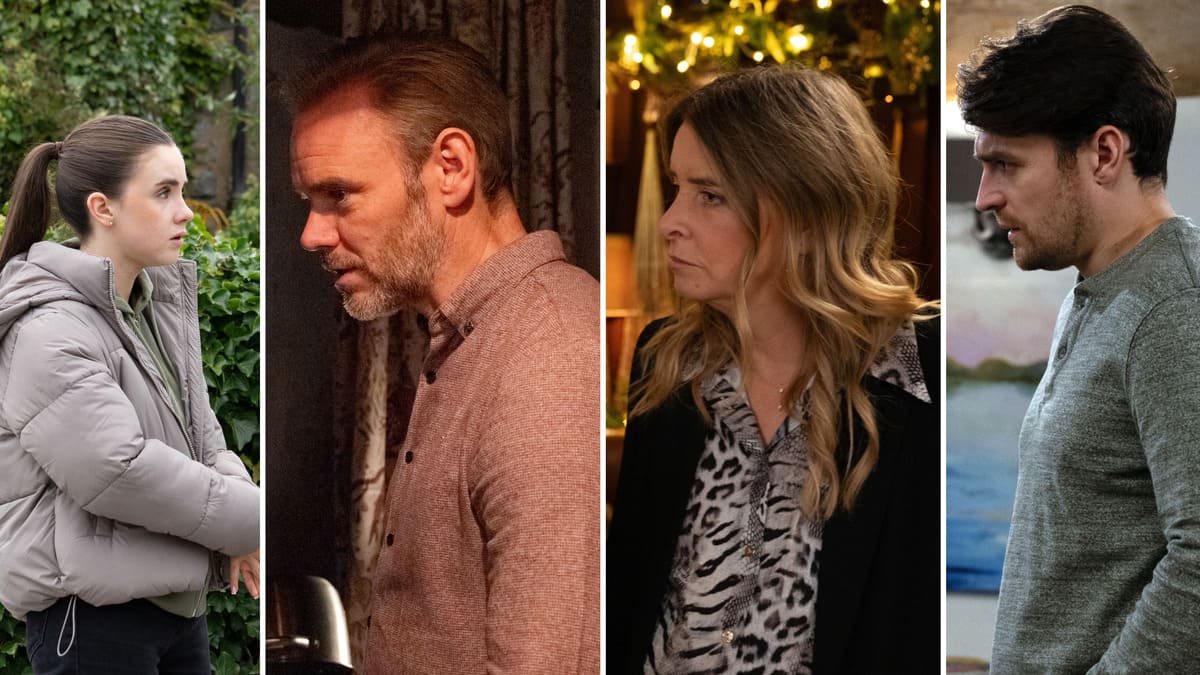 April, Ray, Charity and Mack in Emmerdale