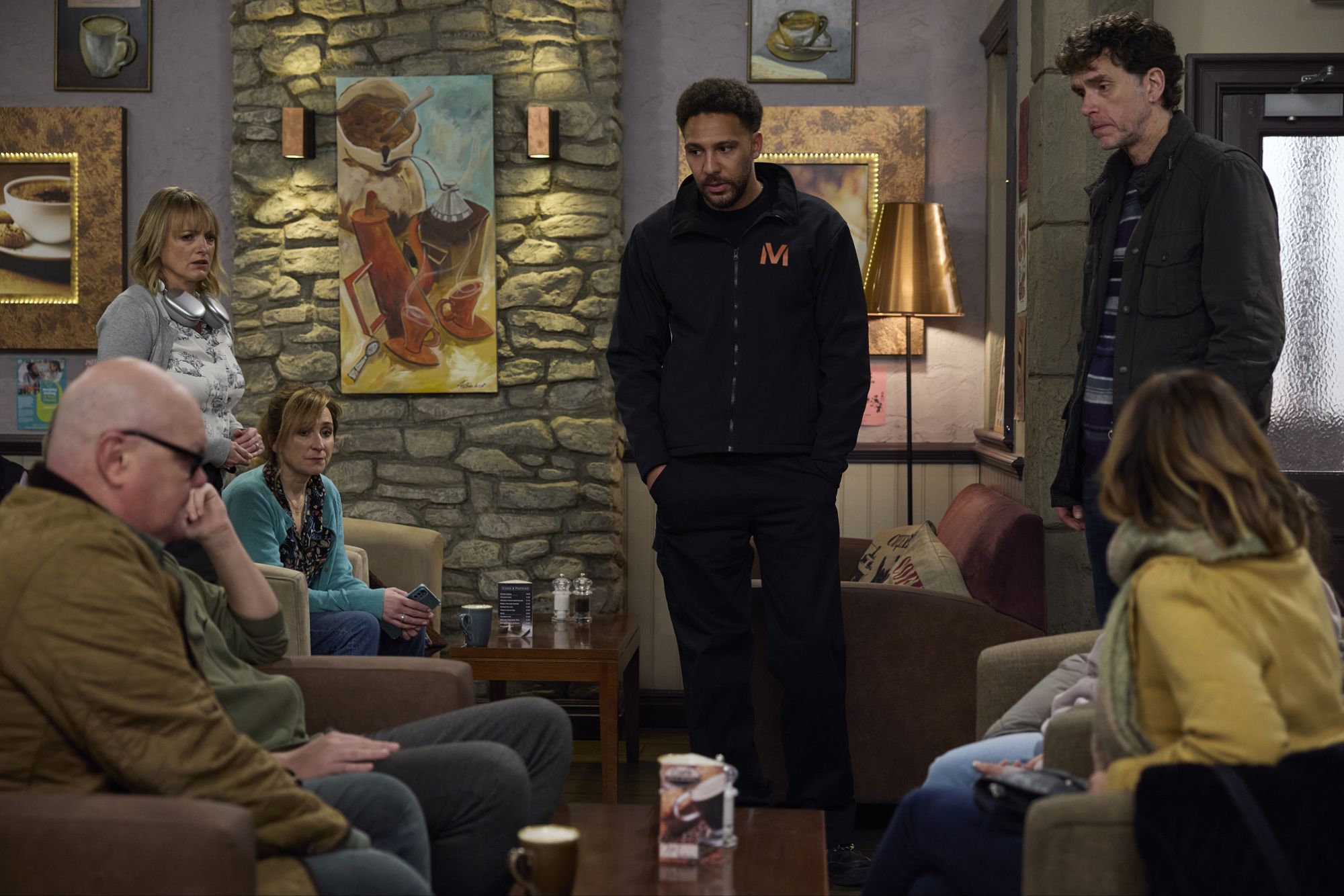 Emmerdale Billy in the cafe