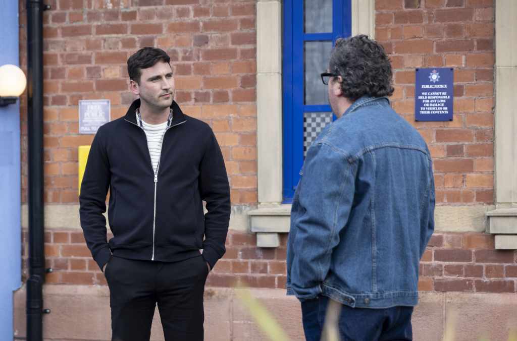Kit and Barry (played by James Puddephatt) in Corrie