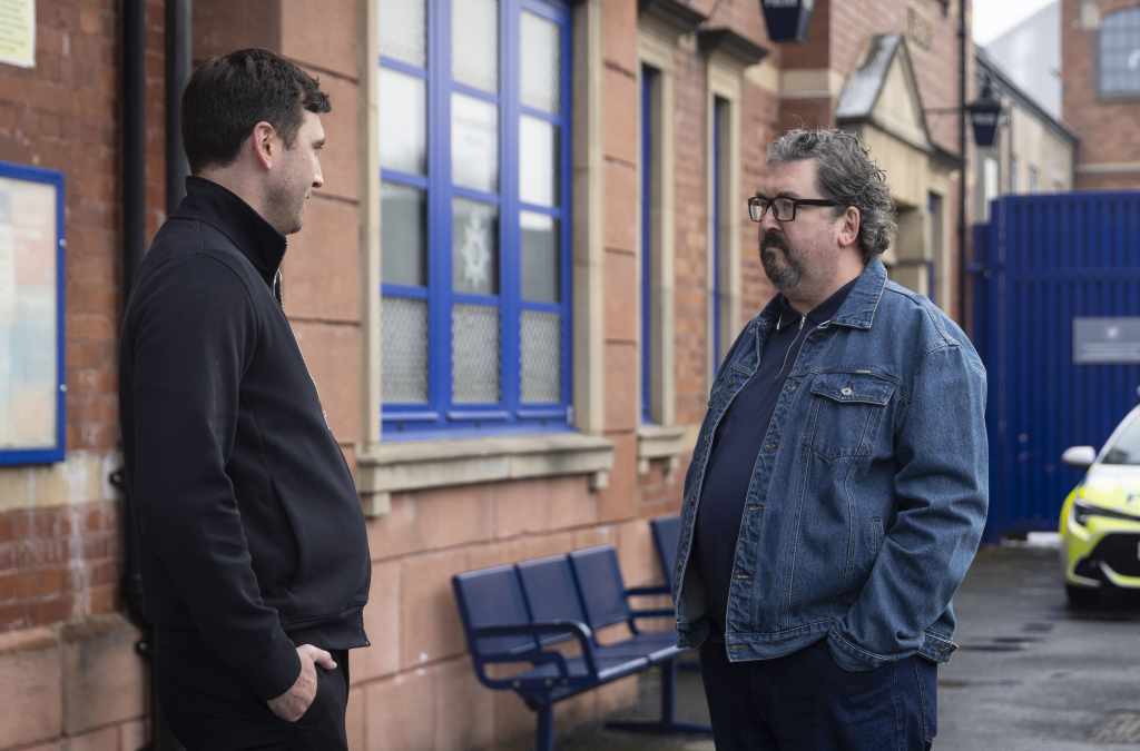 Kit and Barry (played by James Puddephatt) in Corrie