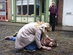 Eva, Megan and Sam in Corrie