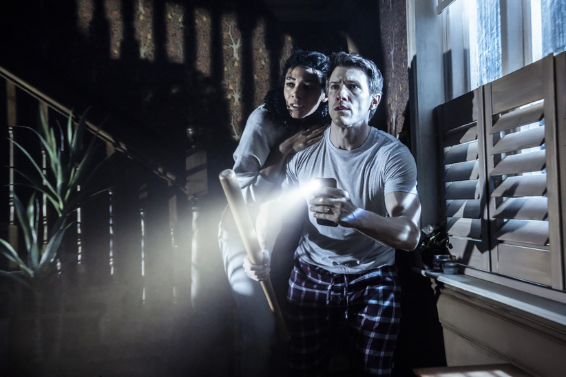 Melissa James as Lou, Patrick Heusinger as James in Paranormal Activity 