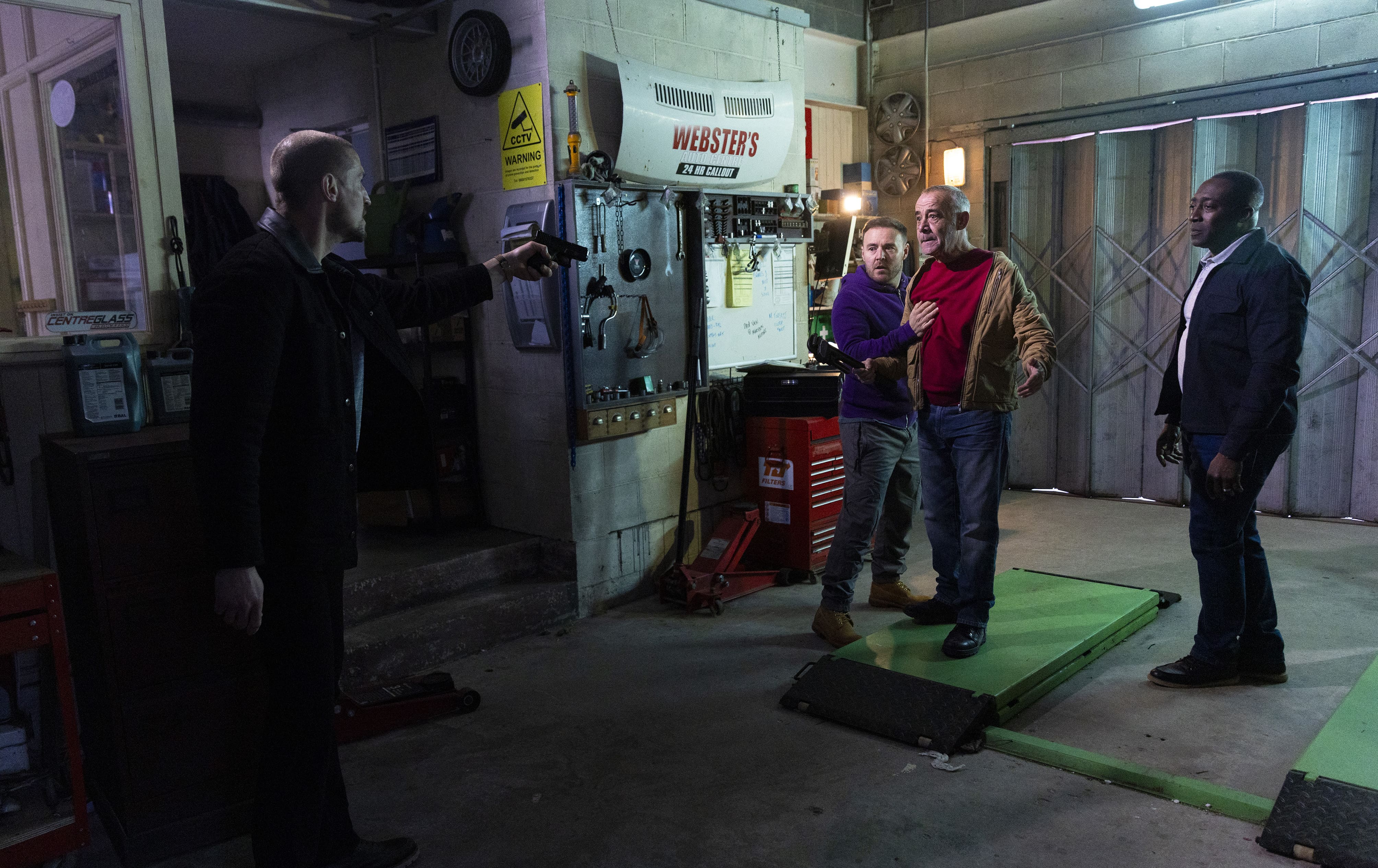 Corrie gun drama