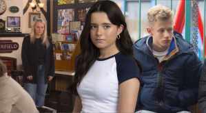 Lisa, Betsy and Dylan in Corrie